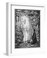 The Angel Moroni Delivering the Plates of the Book of Mormon to Joseph Smith-C. C. Christensen-Framed Giclee Print