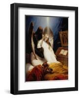 The Angel of Death, 1851-Horace Vernet-Framed Premium Giclee Print