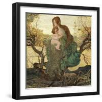 The Angel of Life-Giovanni Segantini-Framed Giclee Print