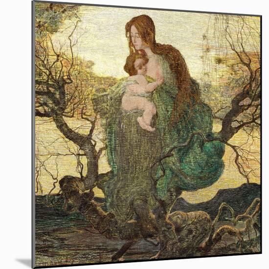 The Angel of Life-Giovanni Segantini-Mounted Giclee Print