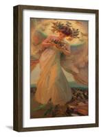 The Angel of the Birds, 1910 (Oil on Canvas)-Franz Dvorak-Framed Giclee Print