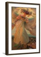 The Angel of the Birds, 1910 (Oil on Canvas)-Franz Dvorak-Framed Giclee Print