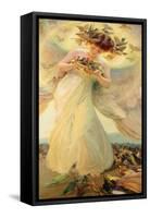 The Angel of the Birds-Franz Dvorak-Framed Stretched Canvas