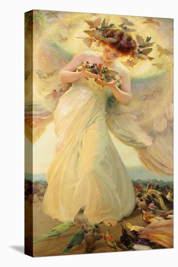 The Angel of the Birds-Franz Dvorak-Stretched Canvas