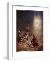 The Angel of the Lord appears to the shepherds - Bible-William Brassey Hole-Framed Giclee Print