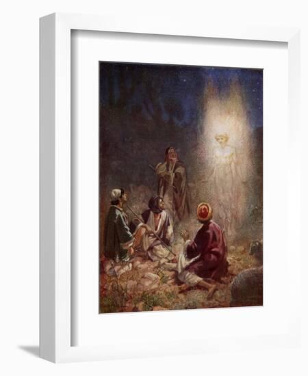 The Angel of the Lord appears to the shepherds - Bible-William Brassey Hole-Framed Giclee Print