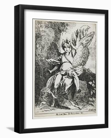 The Angel of the Resurrection , from Specimens of Polyautography, 1801 (Published 1803)-Benjamin West-Framed Giclee Print