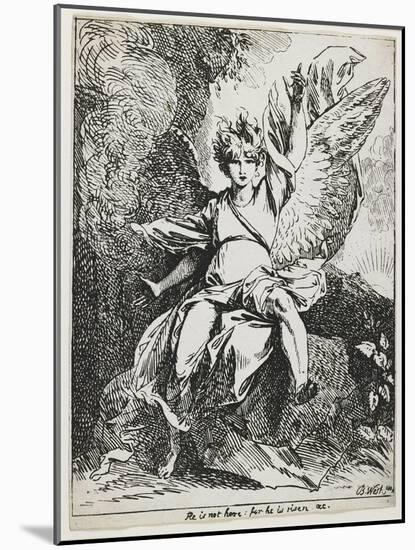 The Angel of the Resurrection , from Specimens of Polyautography, 1801 (Published 1803)-Benjamin West-Mounted Giclee Print