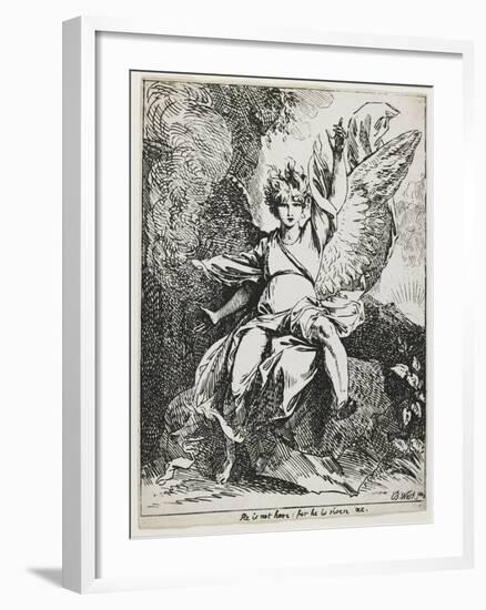 The Angel of the Resurrection , from Specimens of Polyautography, 1801 (Published 1803)-Benjamin West-Framed Giclee Print