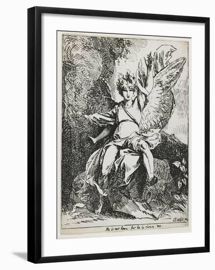 The Angel of the Resurrection , from Specimens of Polyautography, 1801 (Published 1803)-Benjamin West-Framed Giclee Print