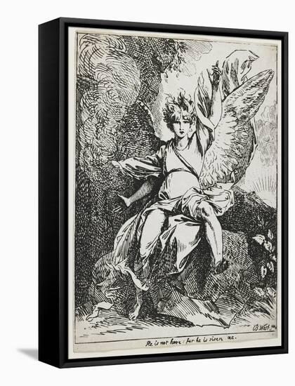 The Angel of the Resurrection , from Specimens of Polyautography, 1801 (Published 1803)-Benjamin West-Framed Stretched Canvas