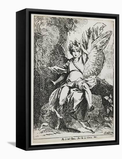 The Angel of the Resurrection , from Specimens of Polyautography, 1801 (Published 1803)-Benjamin West-Framed Stretched Canvas