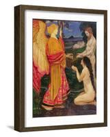 The Angel Offering the Fruits of the Garden of Eden to Adam and Eve-John Byam Shaw-Framed Giclee Print