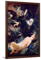 The Angel Prevents the Sacrifice of Isaac-Rembrandt van Rijn-Framed Art Print