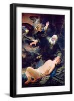 The Angel Prevents the Sacrifice of Isaac-Rembrandt van Rijn-Framed Art Print