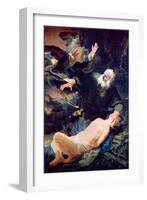The Angel Prevents the Sacrifice of Isaac-Rembrandt van Rijn-Framed Art Print