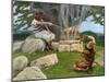 The angel puts fire on the alter of Gideon - Bible-James Jacques Joseph Tissot-Mounted Giclee Print