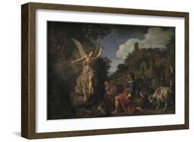 The Angel Raphael Takes Leave of Old Tobit and His Son Tobias, 1618-Pieter Lastman-Framed Giclee Print