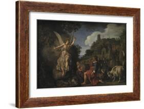 The Angel Raphael Takes Leave of Old Tobit and His Son Tobias, 1618-Pieter Lastman-Framed Giclee Print