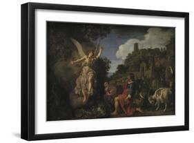 The Angel Raphael Takes Leave of Old Tobit and His Son Tobias, 1618-Pieter Lastman-Framed Giclee Print