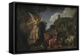 The Angel Raphael Takes Leave of Old Tobit and His Son Tobias, 1618-Pieter Lastman-Framed Stretched Canvas