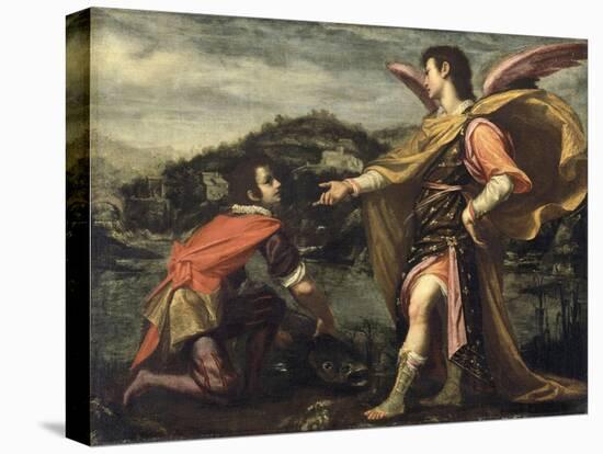 The Angel Raphael to Tobias Ordered to Open the Fish-null-Stretched Canvas