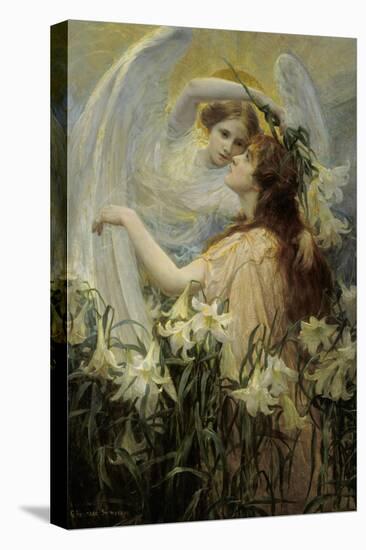 The Angel's Message-George Hillyard Swinstead-Stretched Canvas