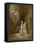 The Angel Seated Upon the Stone-Gustave Doré-Framed Stretched Canvas