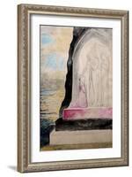 The Angel with the Sword Marking Dante with the Sevenfold' from 'Purgatorio'-William Blake-Framed Giclee Print