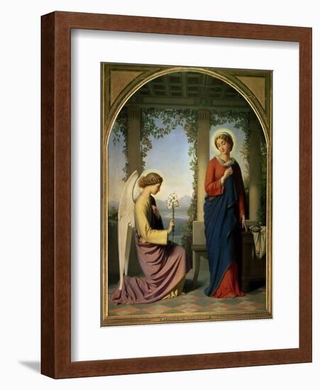 The Angelic Salutation, or the Annunciation, 1860-Eugene Emmanuel Amaury-Duval-Framed Giclee Print