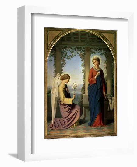 The Angelic Salutation, or the Annunciation, 1860-Eugene Emmanuel Amaury-Duval-Framed Giclee Print