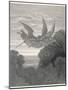 The Angels Ithuriel and Zephon Fly with Sword and Lance-Gustave Dor?-Mounted Photographic Print