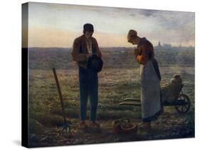 The Angelus, 1857-1859-Jean Francois Millet-Stretched Canvas