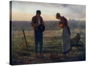 The Angelus, 1857-1859-Jean Francois Millet-Stretched Canvas