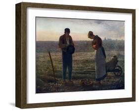 The Angelus, 1857-1859-Jean Francois Millet-Framed Giclee Print