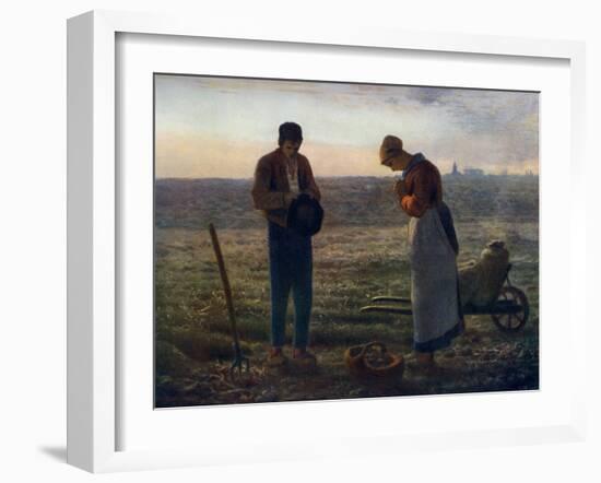 The Angelus, 1857-1859-Jean Francois Millet-Framed Giclee Print