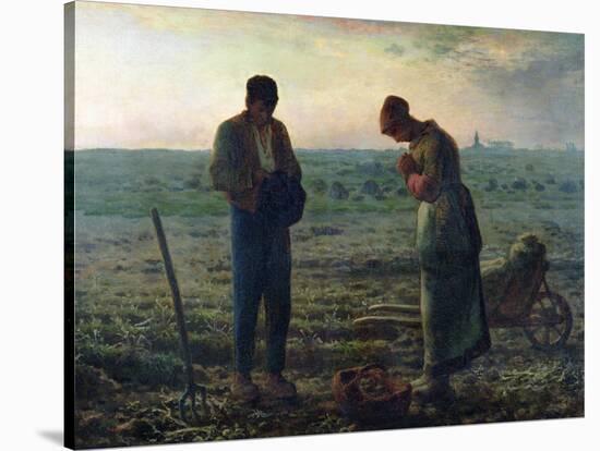 The Angelus, 1857-59-Jean-François Millet-Stretched Canvas