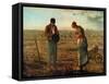 The Angelus-Jean-Fran?ois Millet-Framed Stretched Canvas