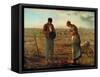 The Angelus-Jean-Fran?ois Millet-Framed Stretched Canvas