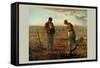 The Angelus-Jean-François Millet-Framed Stretched Canvas