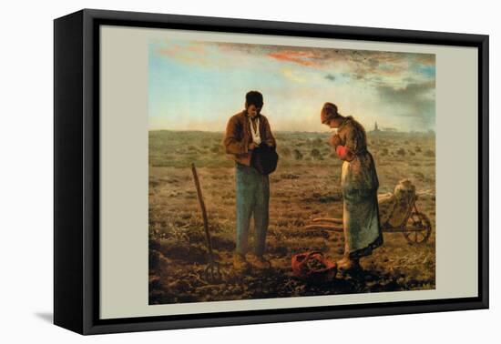 The Angelus-Jean-François Millet-Framed Stretched Canvas