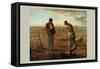 The Angelus-Jean-François Millet-Framed Stretched Canvas