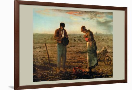 The Angelus-Jean-François Millet-Framed Art Print