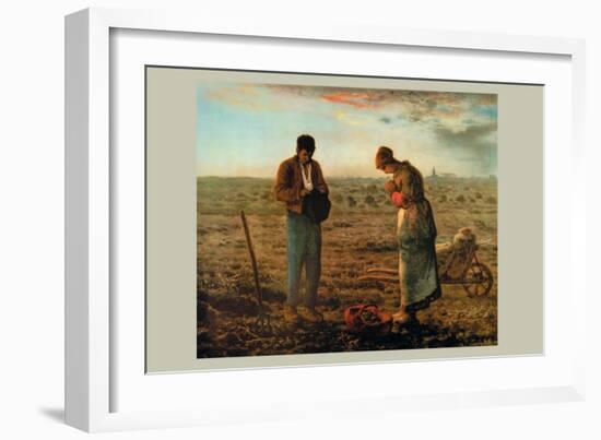 The Angelus-Jean-François Millet-Framed Art Print