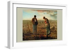 The Angelus-Jean-François Millet-Framed Art Print