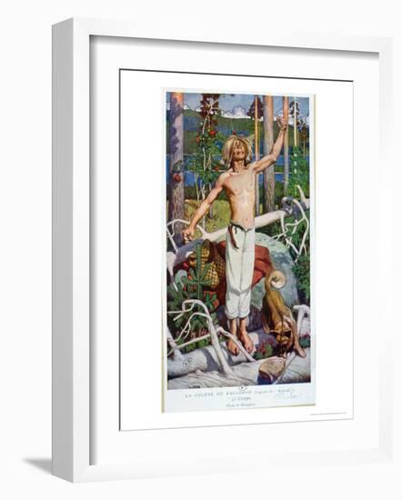 The Anger of Kallervo, from "Kalevala"-Akseli Valdemar Gallen-kallela-Framed Giclee Print