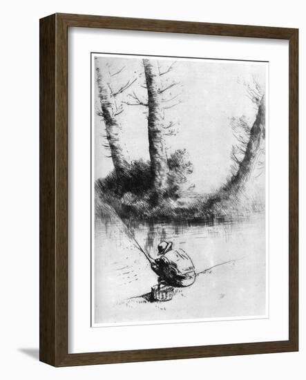 The Angler, C1860-1910-Alphonse Legros-Framed Giclee Print