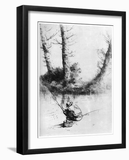 The Angler, C1860-1910-Alphonse Legros-Framed Giclee Print