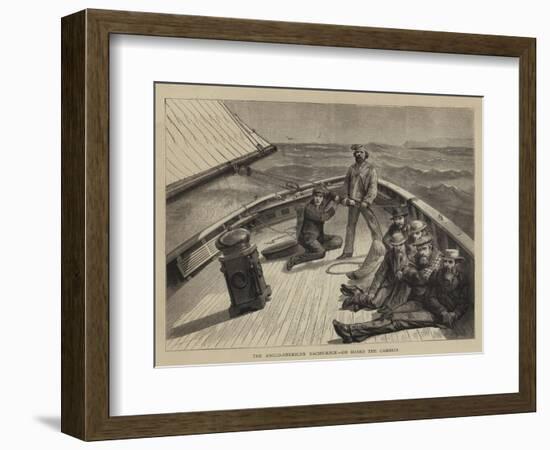The Anglo-American Yacht-Race, on Board the Cambria-null-Framed Giclee Print