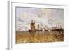 The Anglo-French Armada Forces its Way Through the Vuelta De Obligado-null-Framed Giclee Print